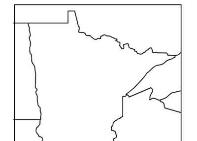 Iowa outline map