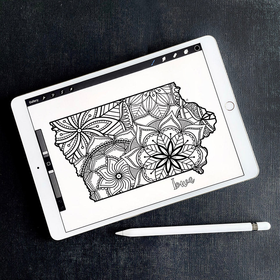 Coloring pages iowa usa map â ta muchly