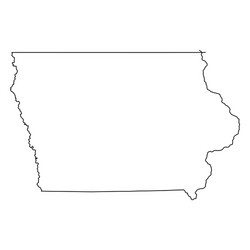 Iowa outline map vector images over