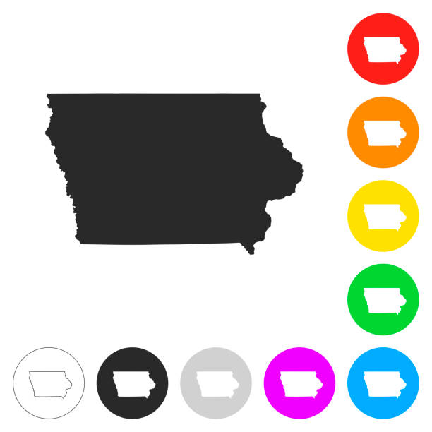 Iowa outline stock illustrations royalty