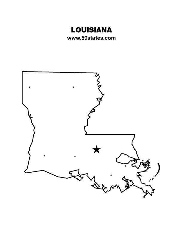 Louisiana map â
