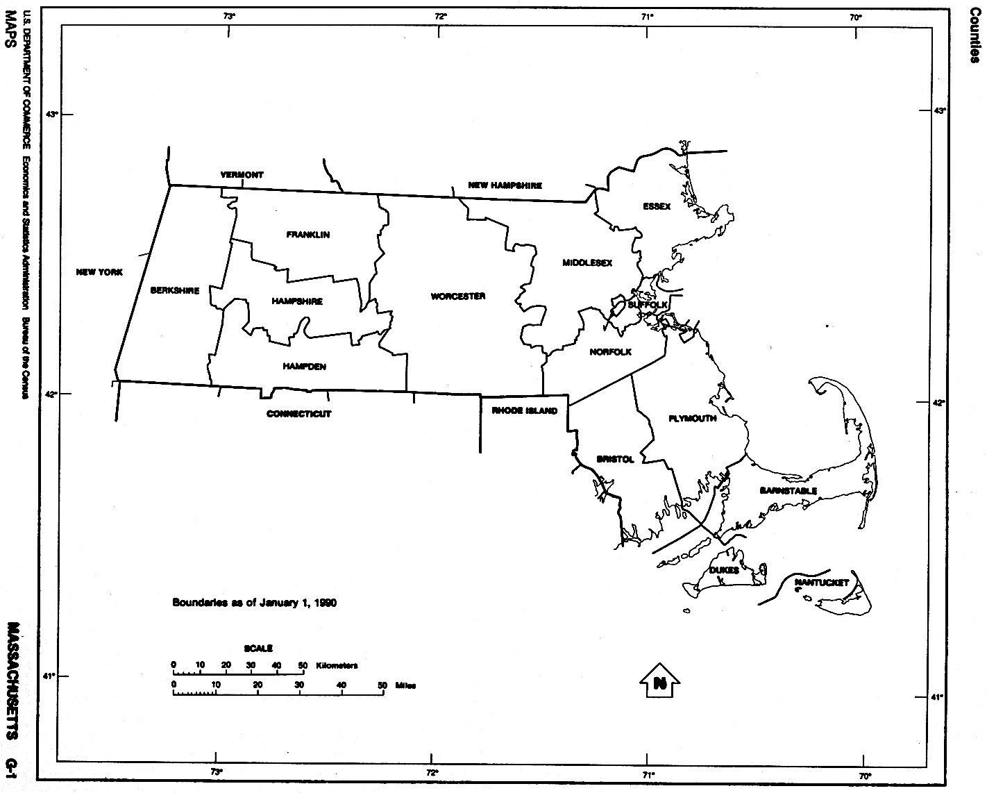 Massachusetts free map