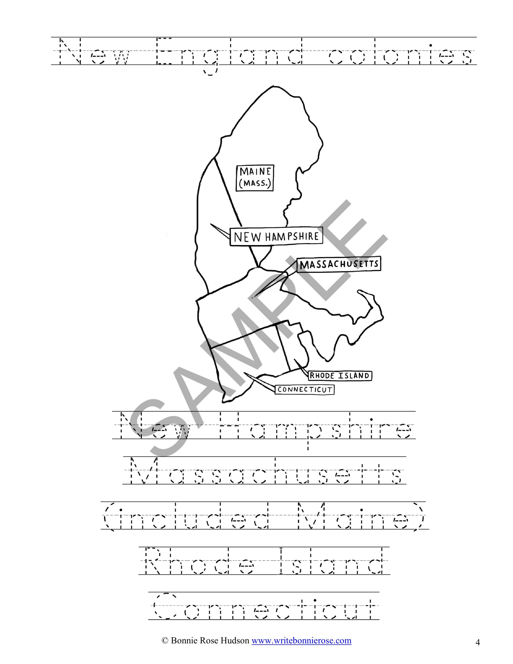 Life in the thirteen us colonies coloring book