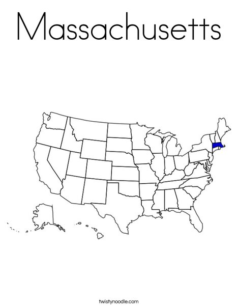 Massachusetts coloring page