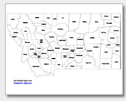 Printable montana maps state outline county cities