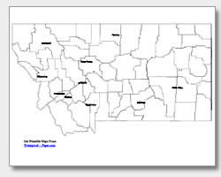 Printable montana maps state outline county cities