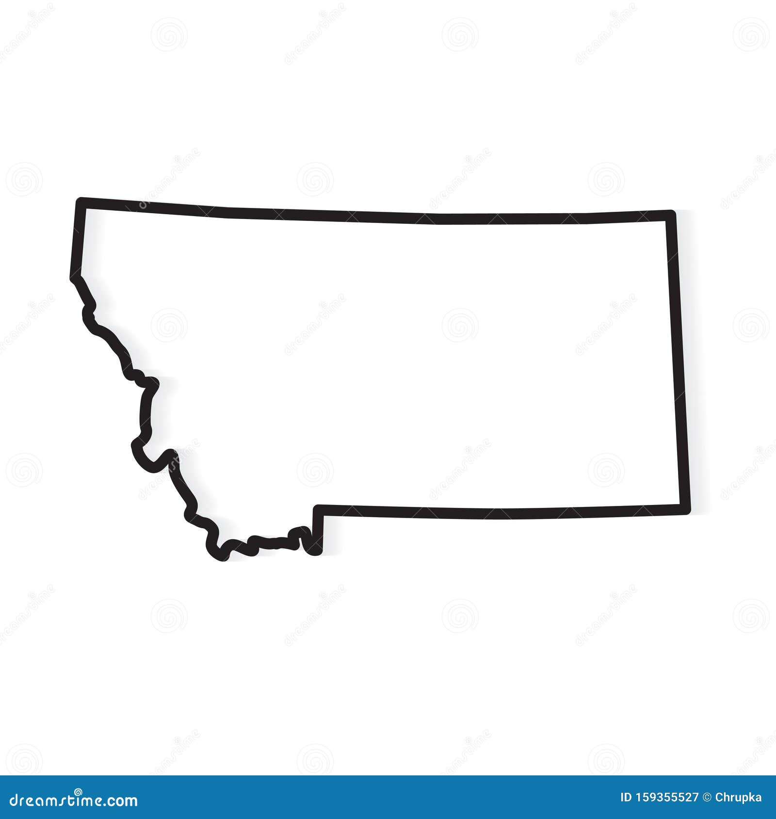 Montana map outline stock illustrations â montana map outline stock illustrations vectors clipart