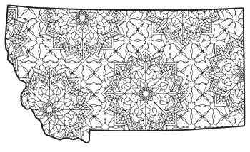 Montana â map outline printable state shape stencil pattern â diy projects patterns monograms designs templates