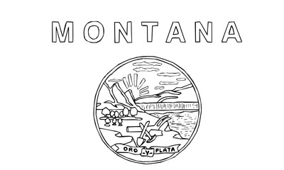 Montana outline map