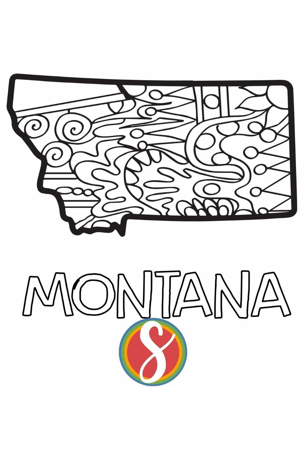 Montana coloring pages â stevie doodles