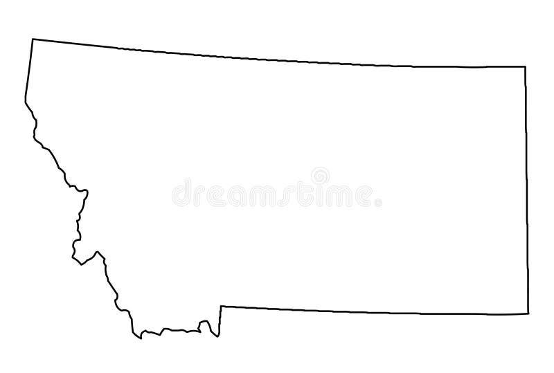 Montana map outline stock illustrations â montana map outline stock illustrations vectors clipart