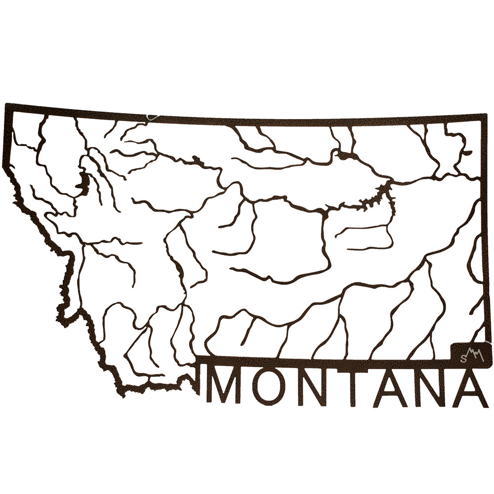 Montana rivers metal wall art by j dubs metalworks â montana gift corral