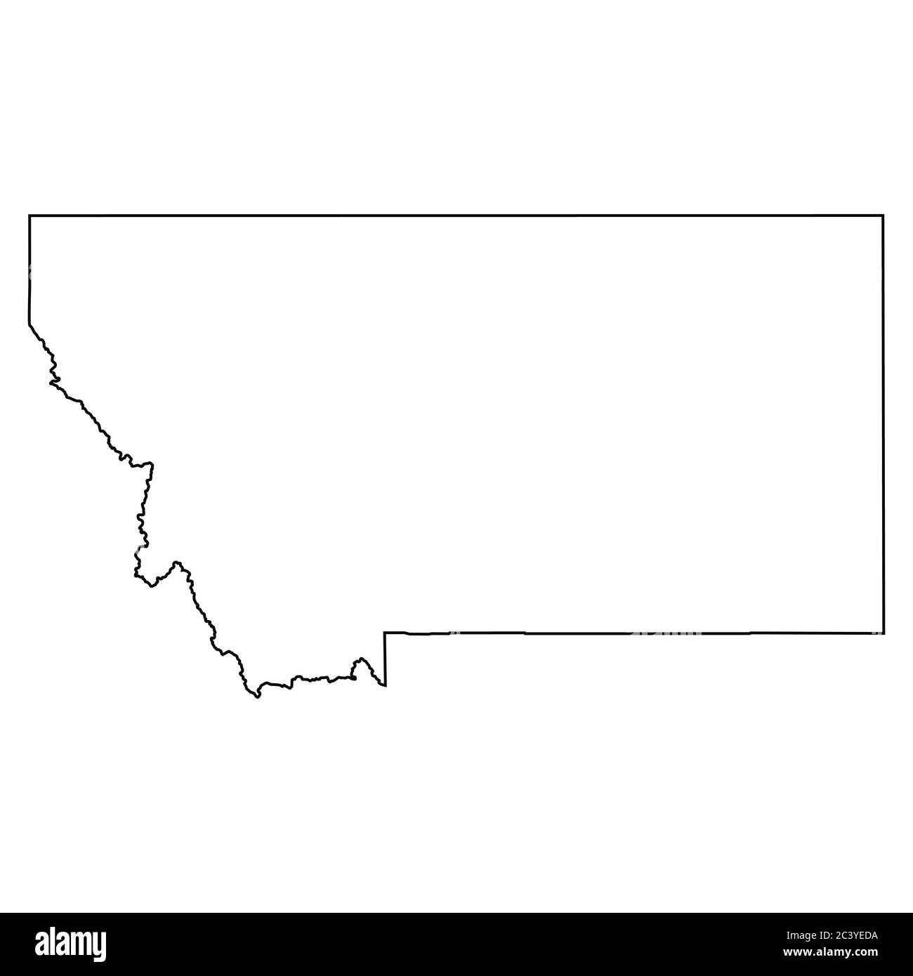 Montana state outline cut out stock images pictures