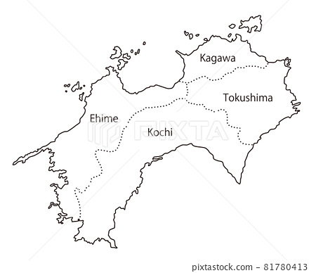 Map of japan geography coloring book picture