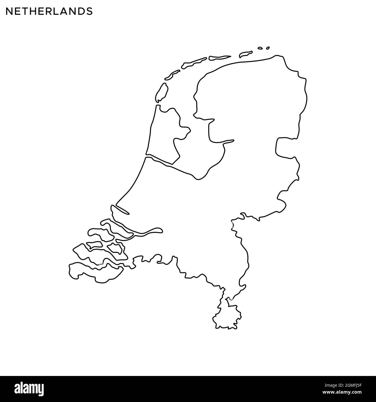 Netherlands map illustration hi
