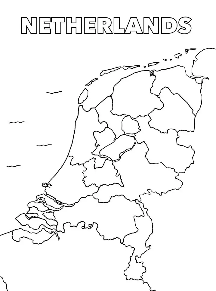 The netherlands map fãrbung seite