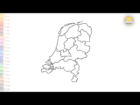 Netherlands map drawing and regions art tutorials draw netherlands map easy artjanag
