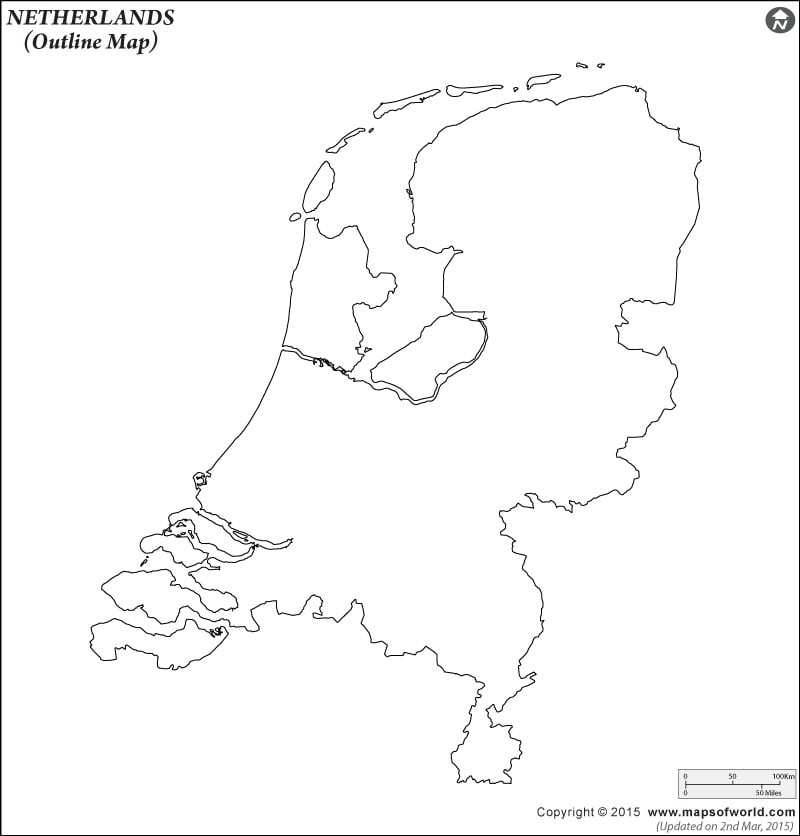 Netherlands map outline blank map of netherlands