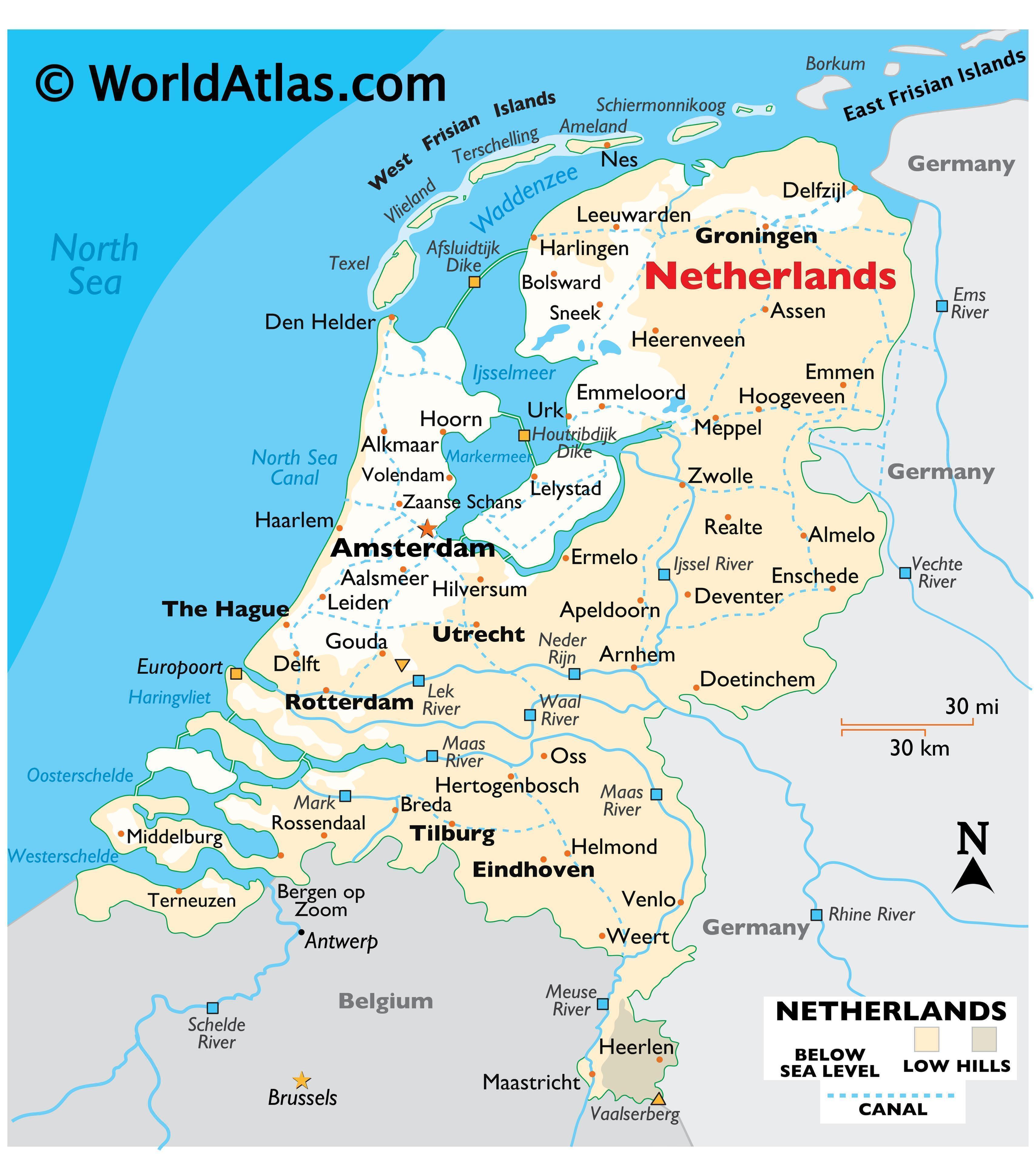 The netherlands maps facts