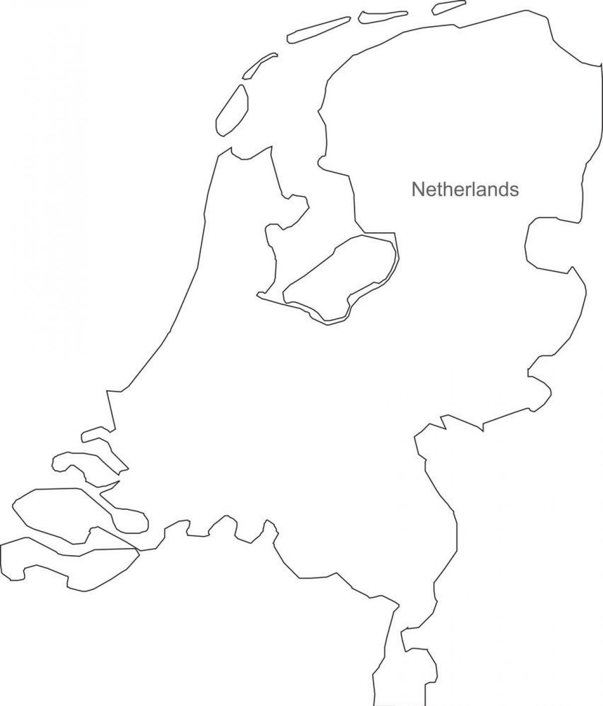 Blank map of netherlands outline map and vector map of netherlands
