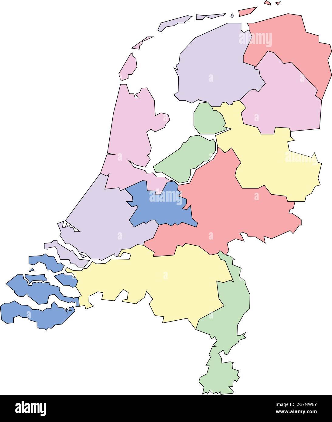 Netherlands map outline hi