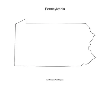 Pennsylvania blank map