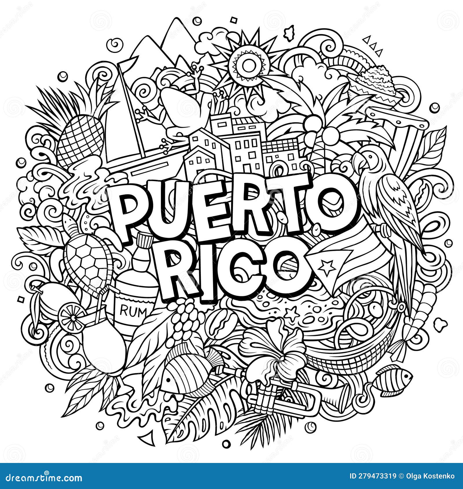 Puerto rico font stock illustrations â puerto rico font stock illustrations vectors clipart