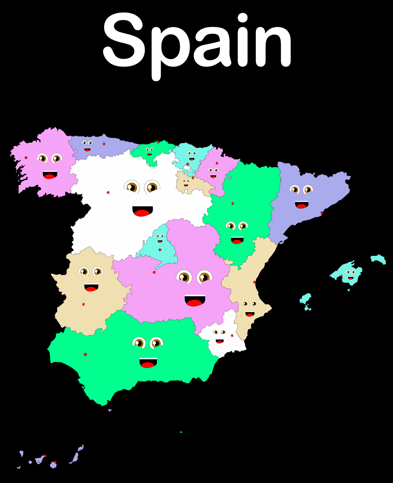 Spain coloring sheet â kids learning tube