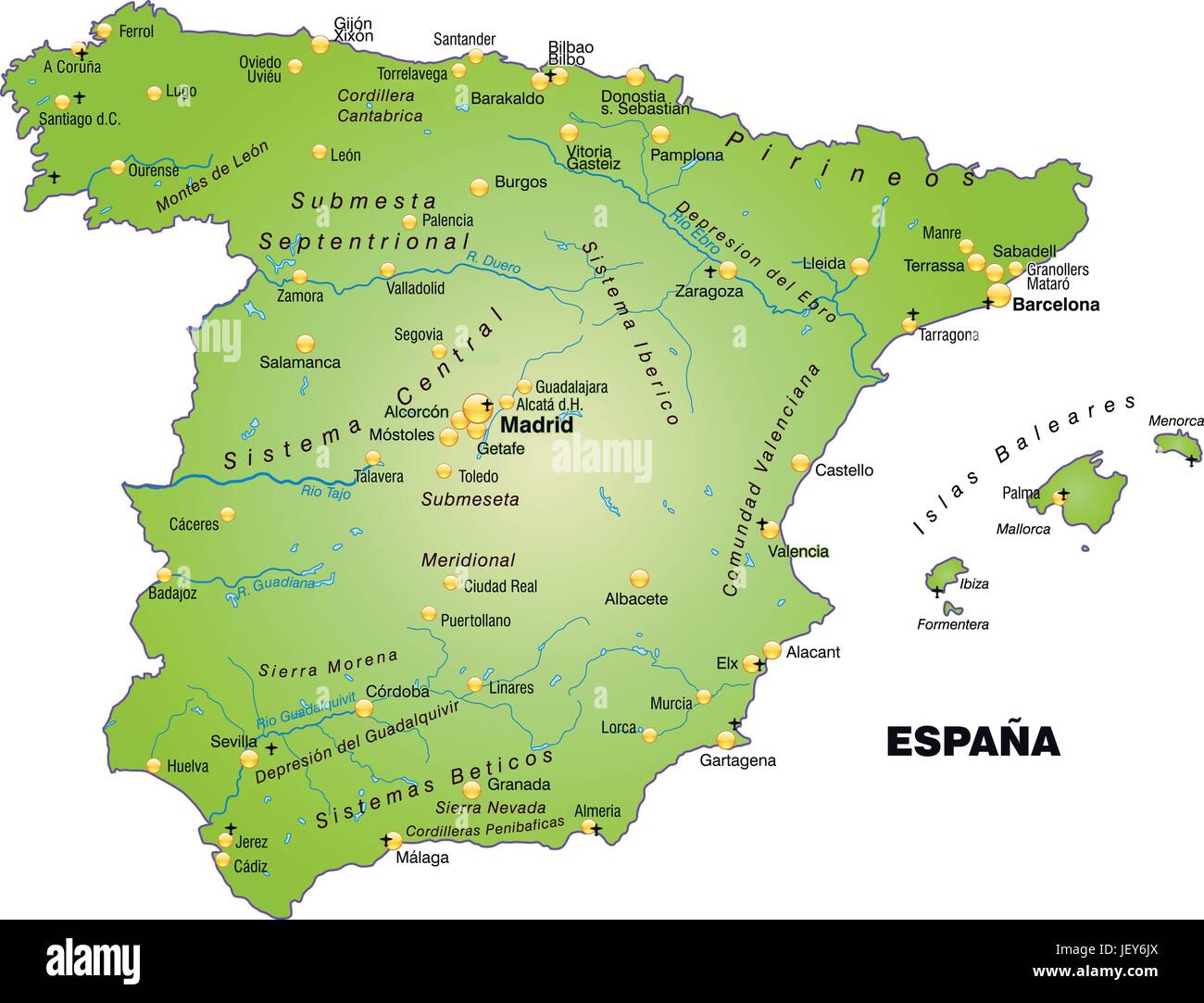 Spain map outline hi
