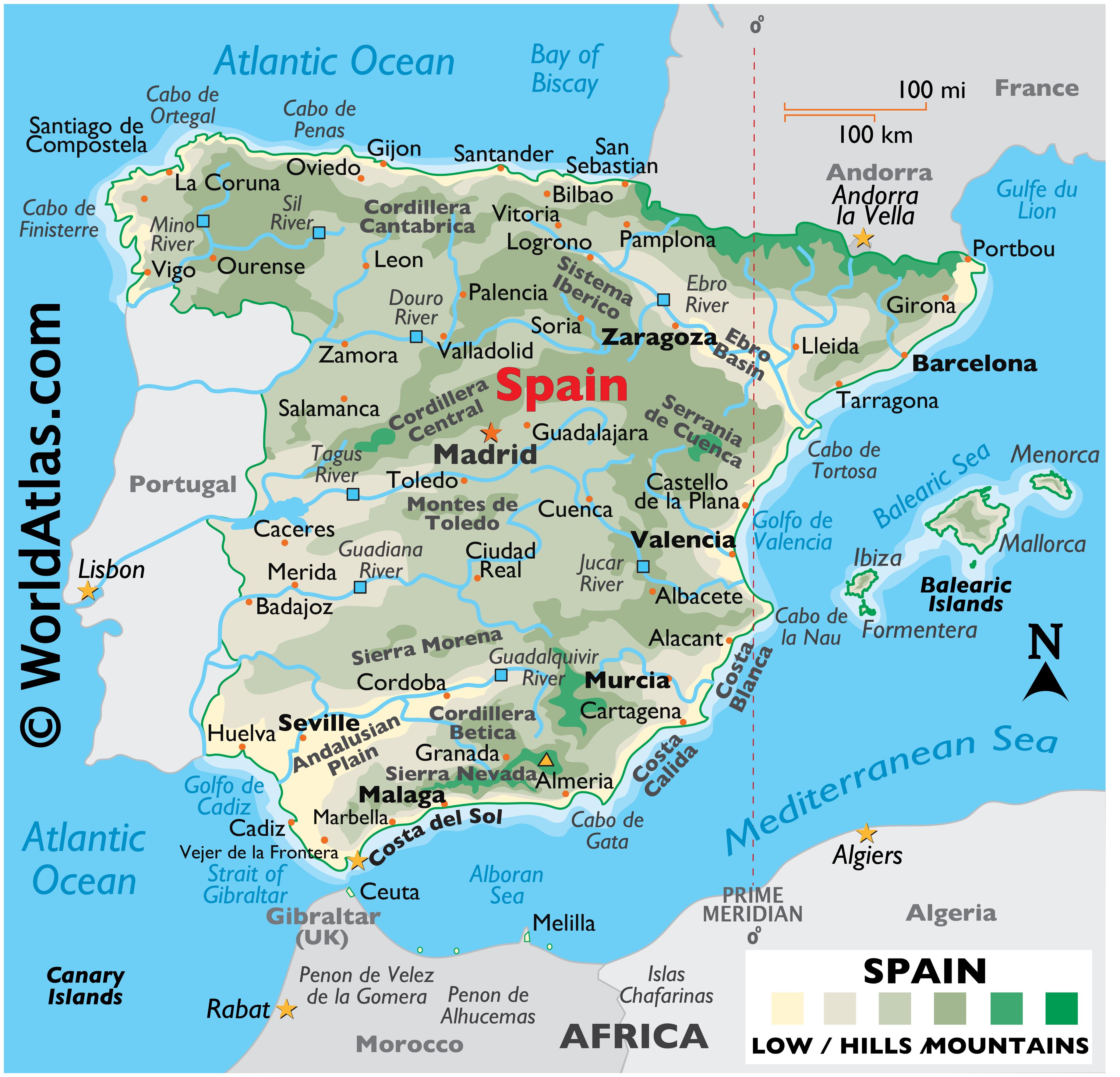 Spain maps facts