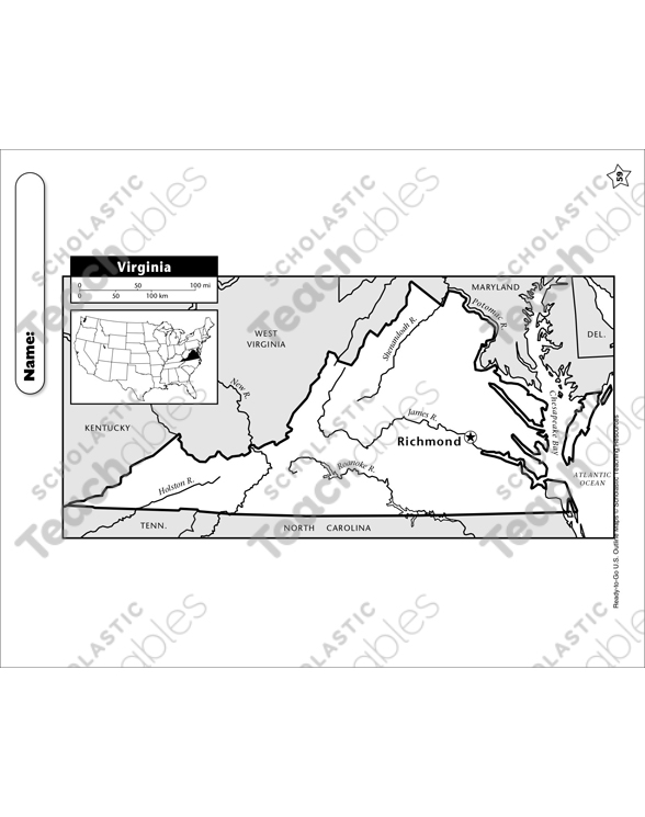 Map of virginia printable maps