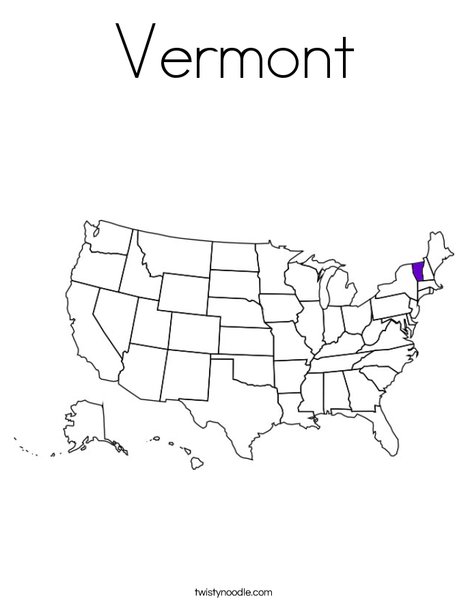 Vermont coloring page