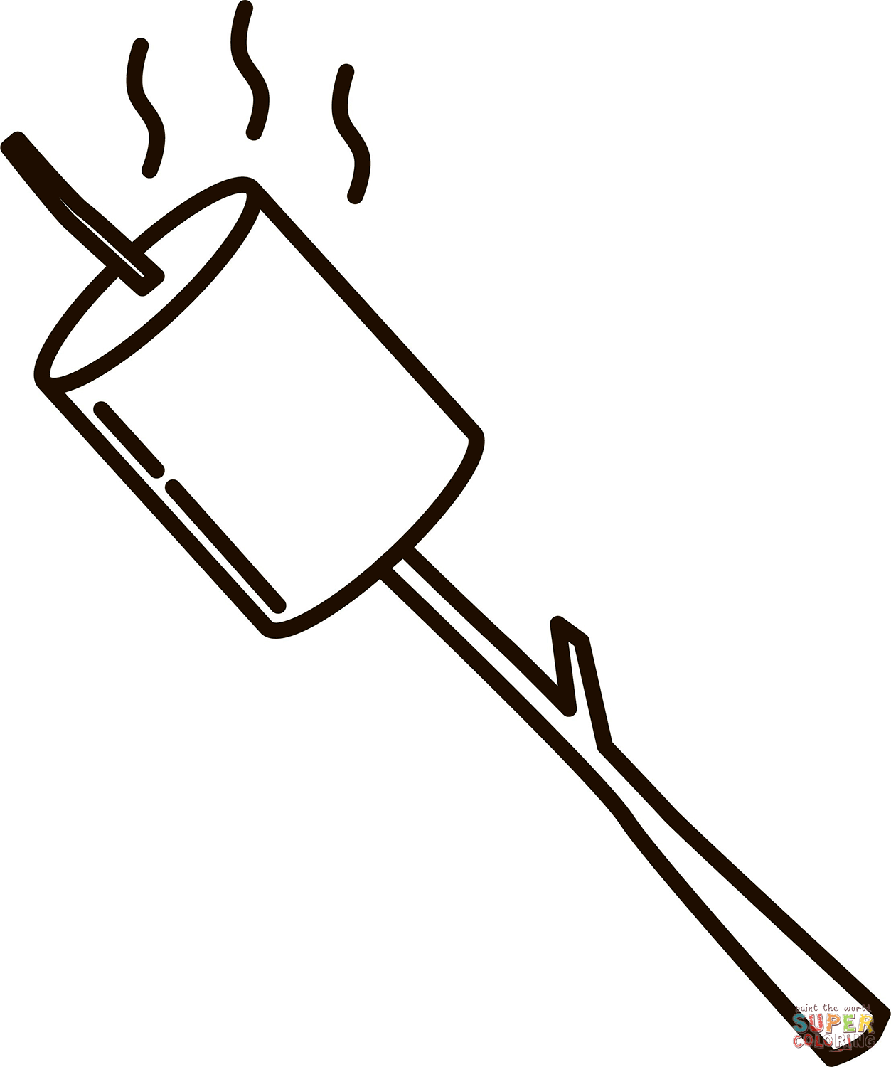 Marshmallow coloring page free printable coloring pages