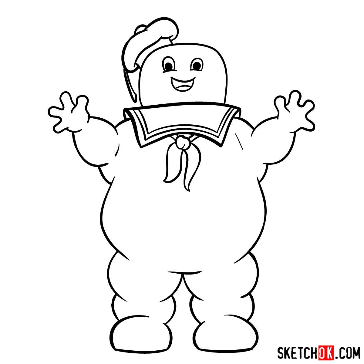 How to draw stay puft marshmallow man ghostbusters