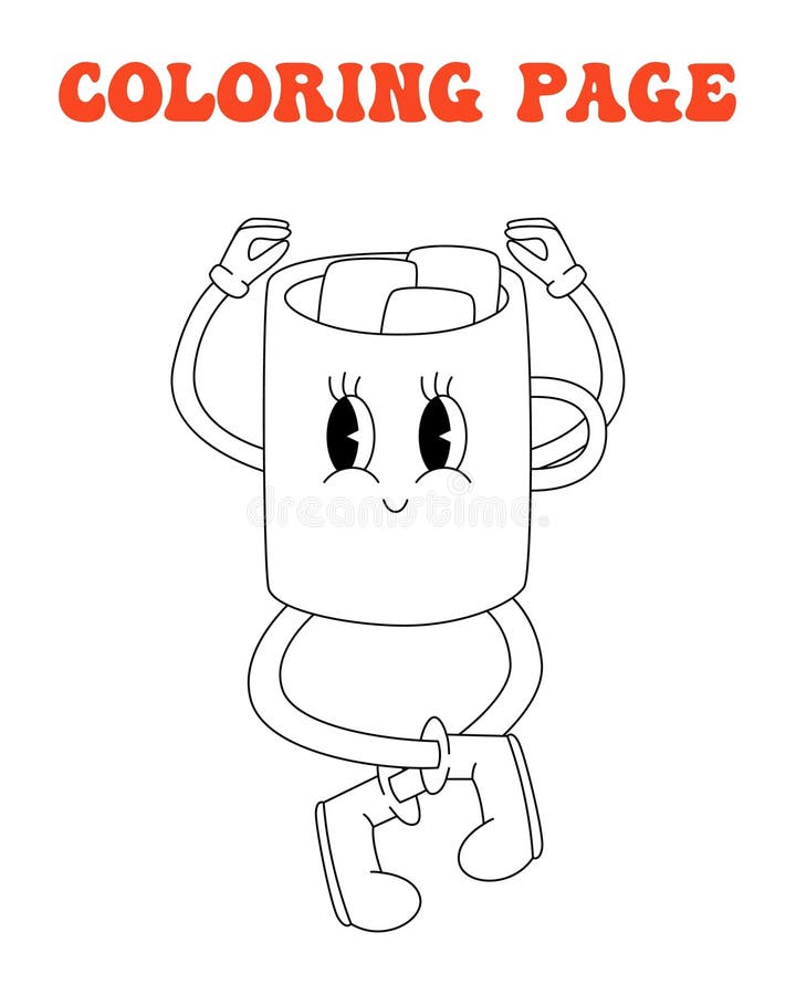Coloring page marshmallow stock illustrations â coloring page marshmallow stock illustrations vectors clipart