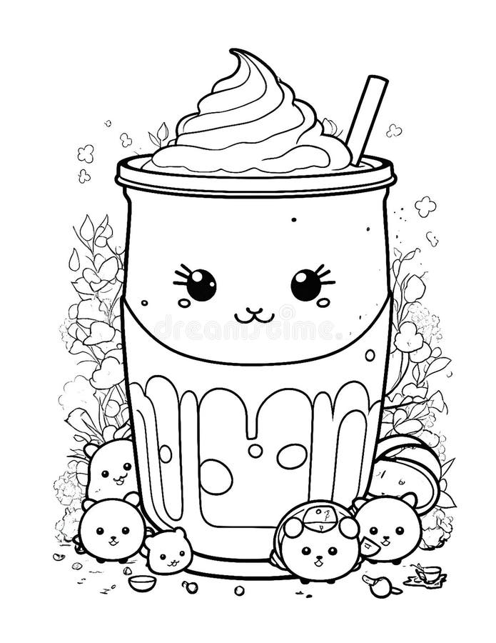Coloring page marshmallow stock illustrations â coloring page marshmallow stock illustrations vectors clipart