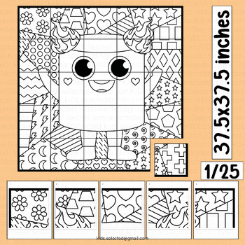 Camping theme coloring marshmallow craft board collaborative poster activities