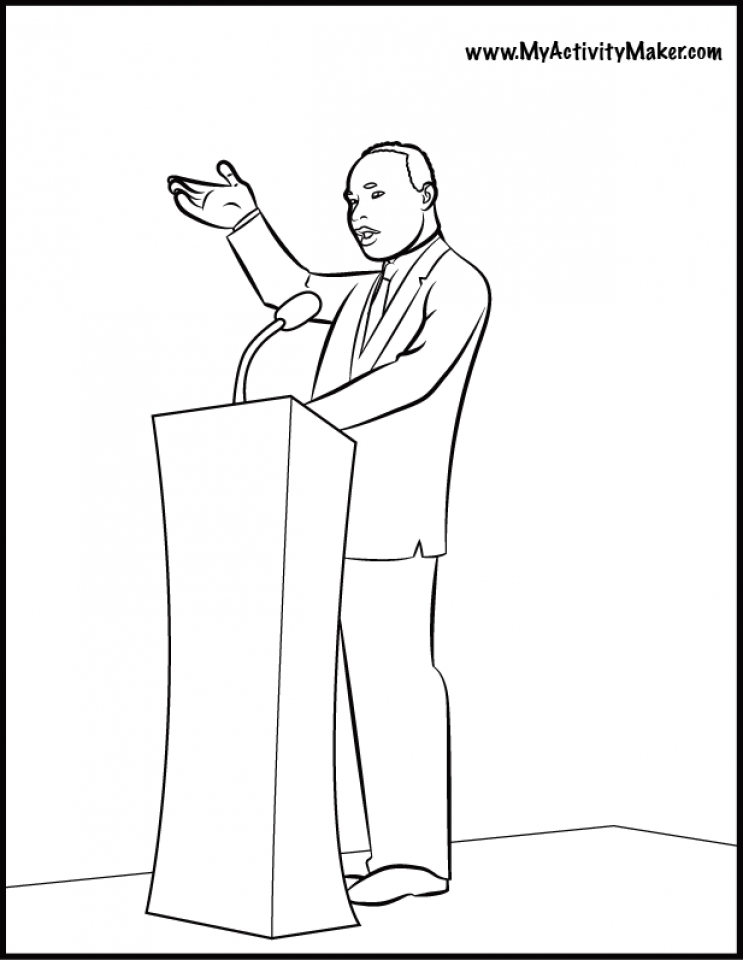 Get this printable image of martin luther king jr coloring pages tom