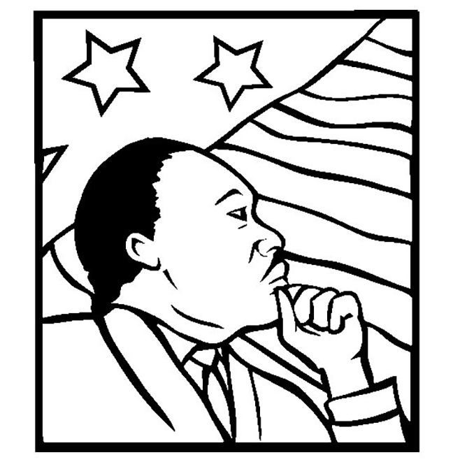 Martin luther king jr coloring pages and worksheets