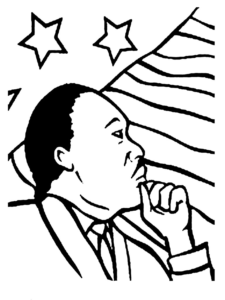 Mlk coloring sheet for kids