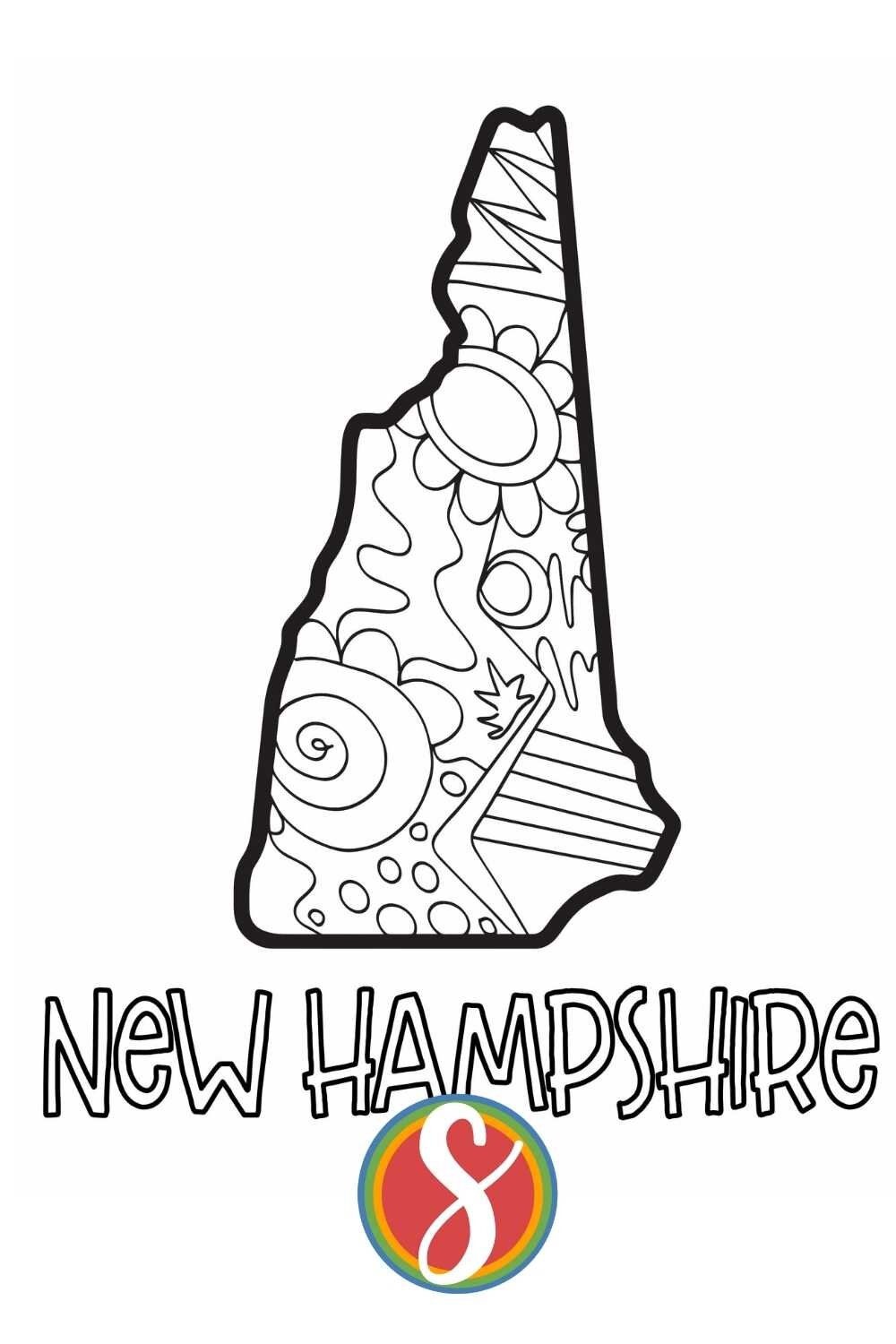 Free new hampshire coloring pages â stevie doodles