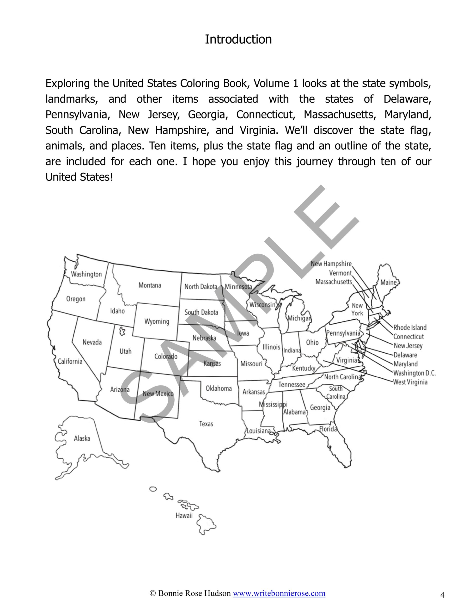 Exploring the united states coloring book with print copywork bundle made by teachers