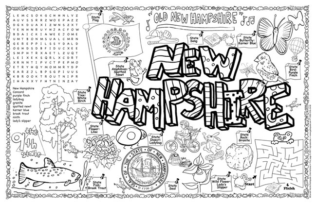 New hampshire symbols facts funsheet â pack of