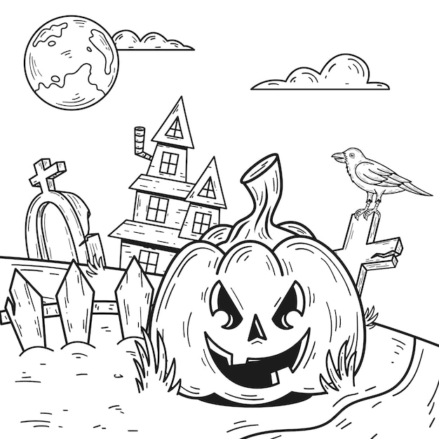 Pumpkin coloring images