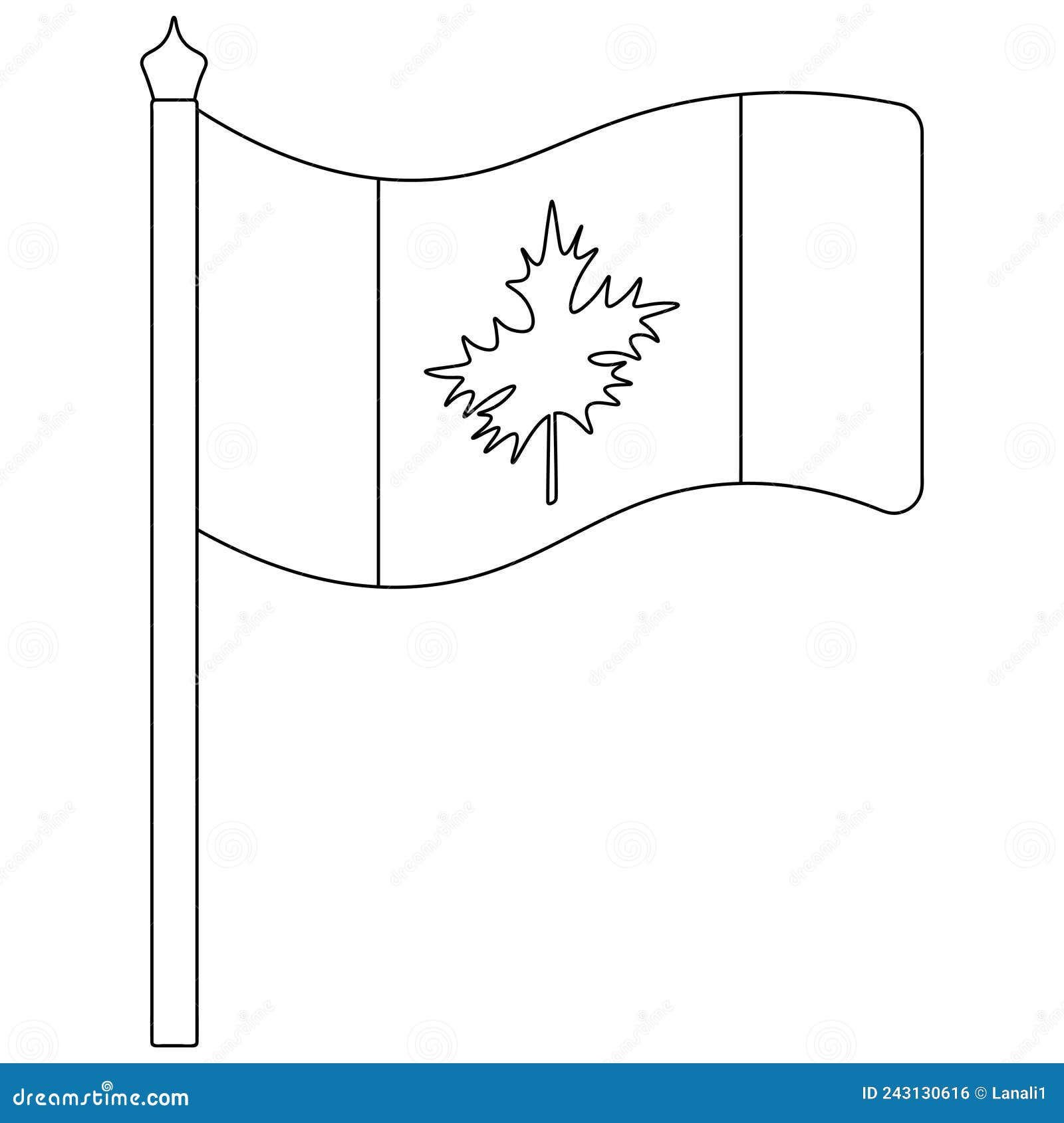 Flag canada coloring stock illustrations vectors clipart