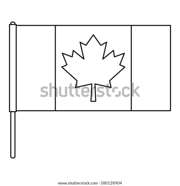 Canada flag icon outline illustration canada stock vector royalty free