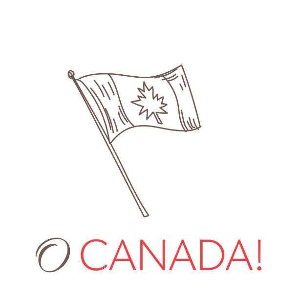 Canada doodle drawings stock illustration