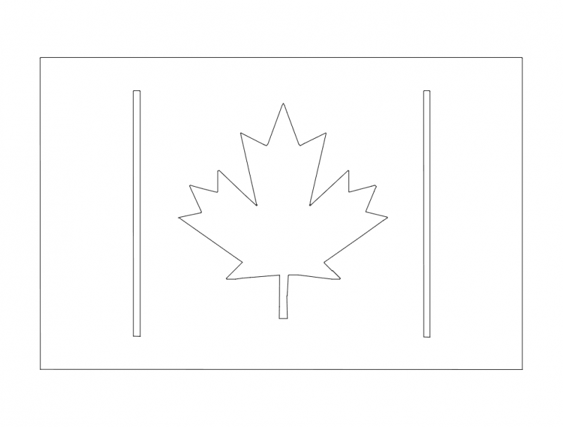 Canada flag dxf file free download