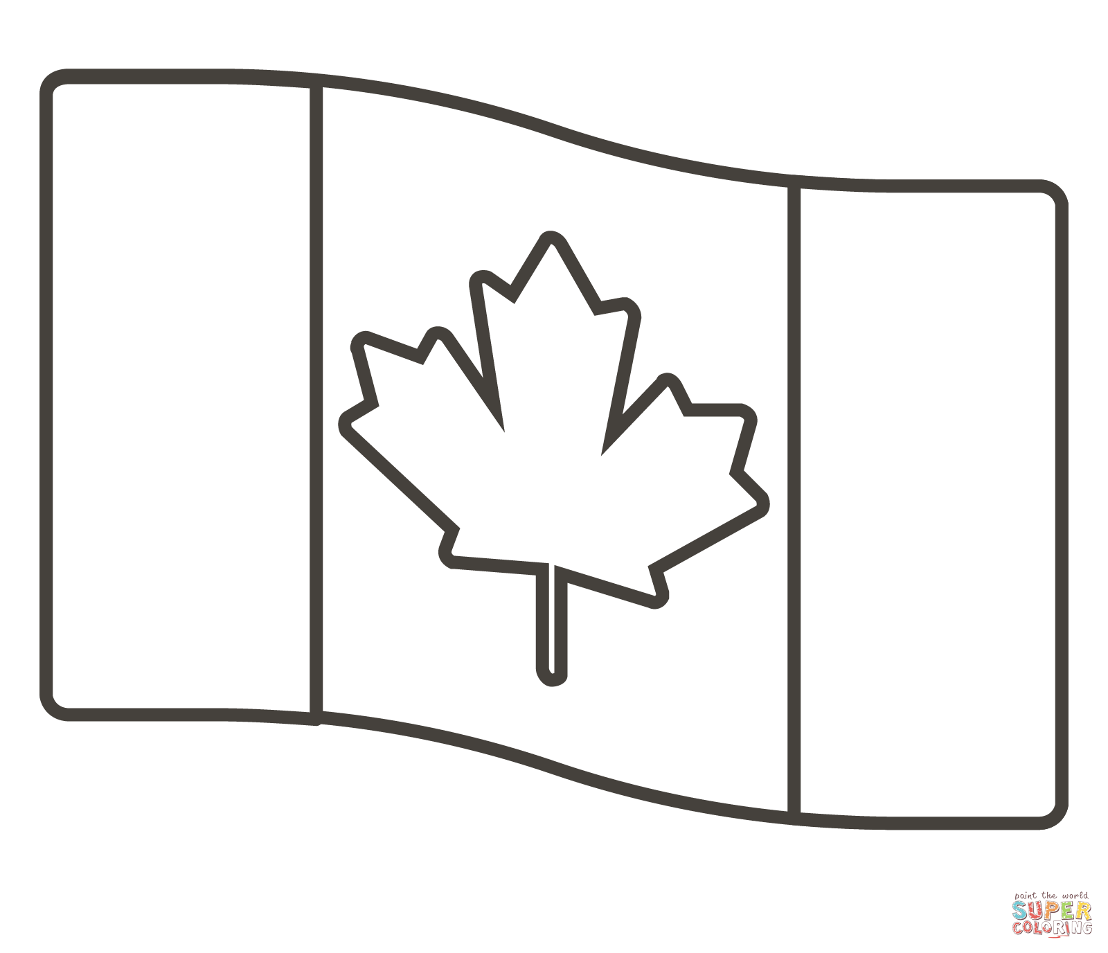 Canada flag coloring page free printable coloring pages