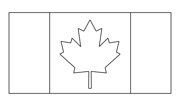 Canada flag outline vector symbol icon design vector